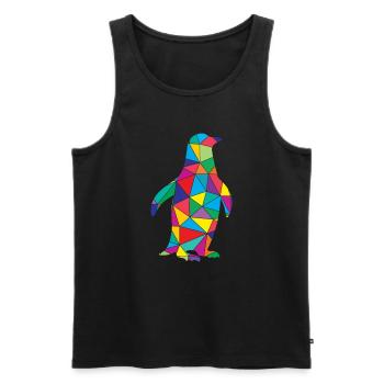 Pingouin Polygone Animal Sauvage - Débardeur bio Premium Homme - noir - Devant - Michal (187cm)