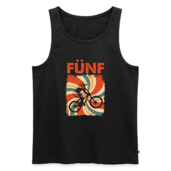 5. Geburtstag Mountainbike 5 Geburtstagshirt MTB - Männer Premium Bio Tank Top - Schwarz - Vorne - Michal (187cm)