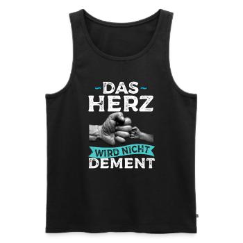 Das Herz Wird Nicht Dement Pflege Altenpflege - Männer Premium Bio Tank Top - Schwarz - Vorne - Michal (187cm)