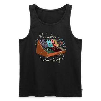 Modular Life Electronic Musical Synthesizer - Männer Premium Bio Tank Top - Schwarz - Vorne - AI Model Male 178 light (178cm)