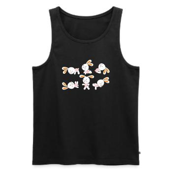 Yoga Kaninchen Meditation Hase macht Yoga Übungen - Männer Premium Bio Tank Top - Schwarz - Vorne - AI Model Male 178 light (178cm)