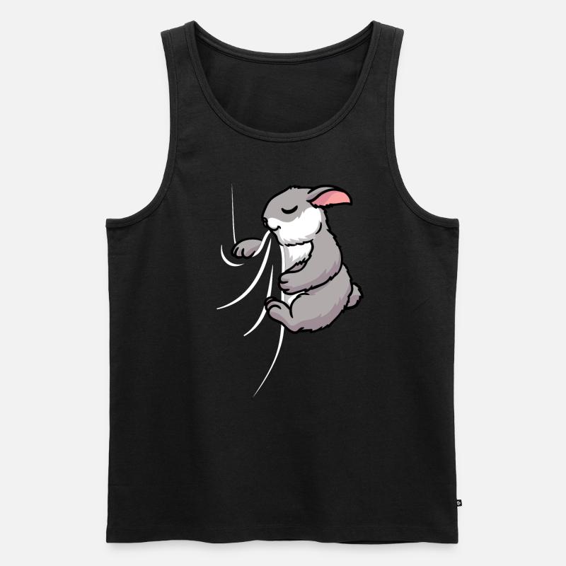 Biting Rabbit - Männer Premium Bio Tank Top - Schwarz