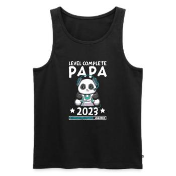 Level Complete PAPA 2023 Loading Gaming Panda - Men's Premium Organic Tank Top - black - Front - AI Model Male 178 light (178cm)