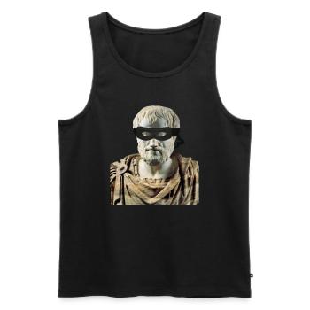 Ninja Aristotle Kitsune Style Japanese Philosopher - Männer Premium Bio Tank Top - Schwarz - Vorne - AI Model Male 178 light (178cm)