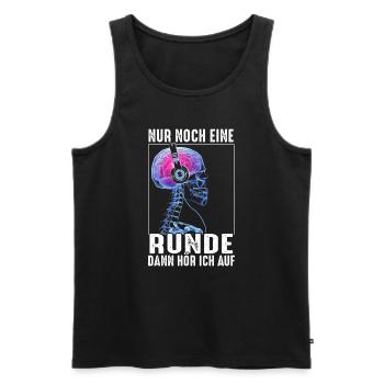 Nur Noch Eine Runde Zocken Gamer Skelett - Männer Premium Bio Tank Top - Schwarz - Vorne - Michal (187cm)