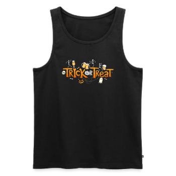 Trick Or Treat Beer - Männer Premium Bio Tank Top - Schwarz - Vorne - Michal (187cm)