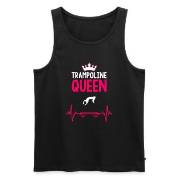 Trampoline Queen - Männer Premium Bio Tank Top - Schwarz - Vorne - AI Model Male 178 light (178cm)