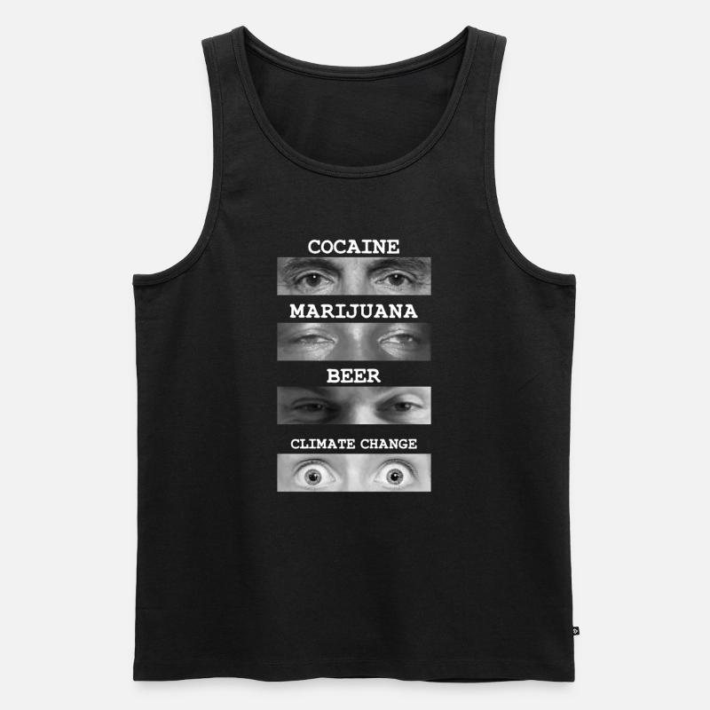 Augen auf Klimawandel - Männer Premium Bio Tank Top - Schwarz