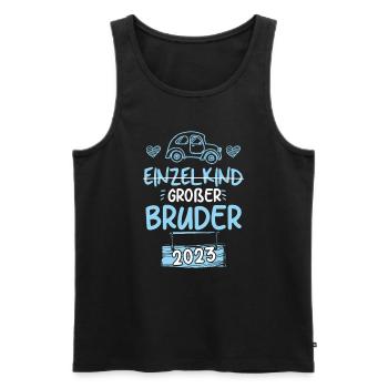 Großer Bruder 2023 - Männer Premium Bio Tank Top - Schwarz - Vorne - Michal (187cm)