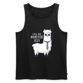 Call me Master 2023 - Men's Premium Organic Tank Top - black - Front - AI Model Male 178 light (178cm)