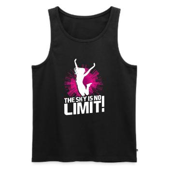 The Sky is No Limit Trampoline - Men's Premium Organic Tank Top - black - Front - AI Model Male 178 light (178cm)
