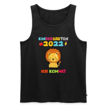 Kindergarten 2022 Ich Komme - Männer Premium Bio Tank Top - Schwarz - Vorne - Michal (187cm)
