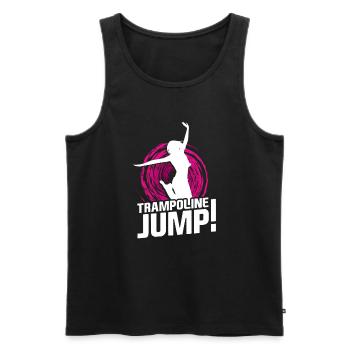 Trampoline Jump - Männer Premium Bio Tank Top - Schwarz - Vorne - AI Model Male 178 light (178cm)