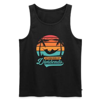 Sponsored by Dividends Shareholder - Men's Premium Organic Tank Top - black - Front - AI Model Male 178 light (178cm)