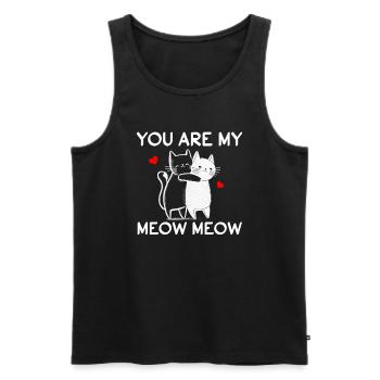 You are my Meow Meow - Männer Premium Bio Tank Top - Schwarz - Vorne - AI Model Male 178 light (178cm)