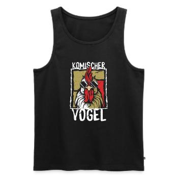 Komischer Vogel - Männer Premium Bio Tank Top - Schwarz - Vorne - Michal (187cm)