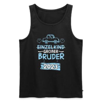 Großer Bruder 2023 Auto - Männer Premium Bio Tank Top - Schwarz - Vorne - Michal (187cm)