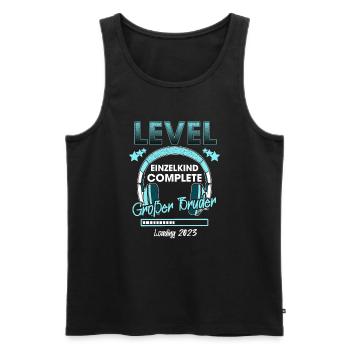 Großer Bruder 2023 Loading Einzelkind Gamer - Männer Premium Bio Tank Top - Schwarz - Vorne - Michal (187cm)