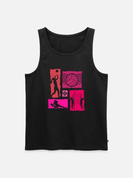Volleyball Retro - Men's Premium Organic Tank Top - black