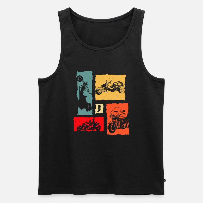 Trike Retro - Männer Premium Bio Tank Top - Schwarz