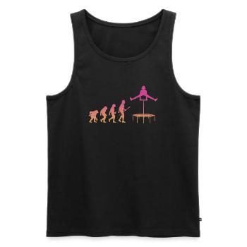 Evolution Trampoline Trampoline - Männer Premium Bio Tank Top - Schwarz - Vorne - AI Model Male 178 light (178cm)