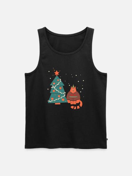 Merry Catmas - Men's Premium Organic Tank Top - black