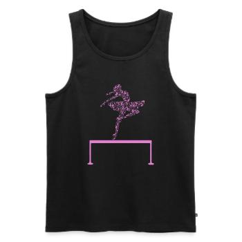 Gymnastic Ballet Calligraphy Ballerina Gymnast - Männer Premium Bio Tank Top - Schwarz - Vorne - AI Model Male 178 light (178cm)