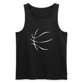 Basketball Silhouette Drawing - Men's Premium Organic Tank Top - black - Front - Michal (187cm)