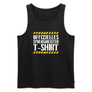 Offizieller Sprengmeister - Männer Premium Bio Tank Top - Schwarz - Vorne - Michal (187cm)
