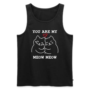 You are my Meow Meow - Männer Premium Bio Tank Top - Schwarz - Vorne - AI Model Male 178 light (178cm)