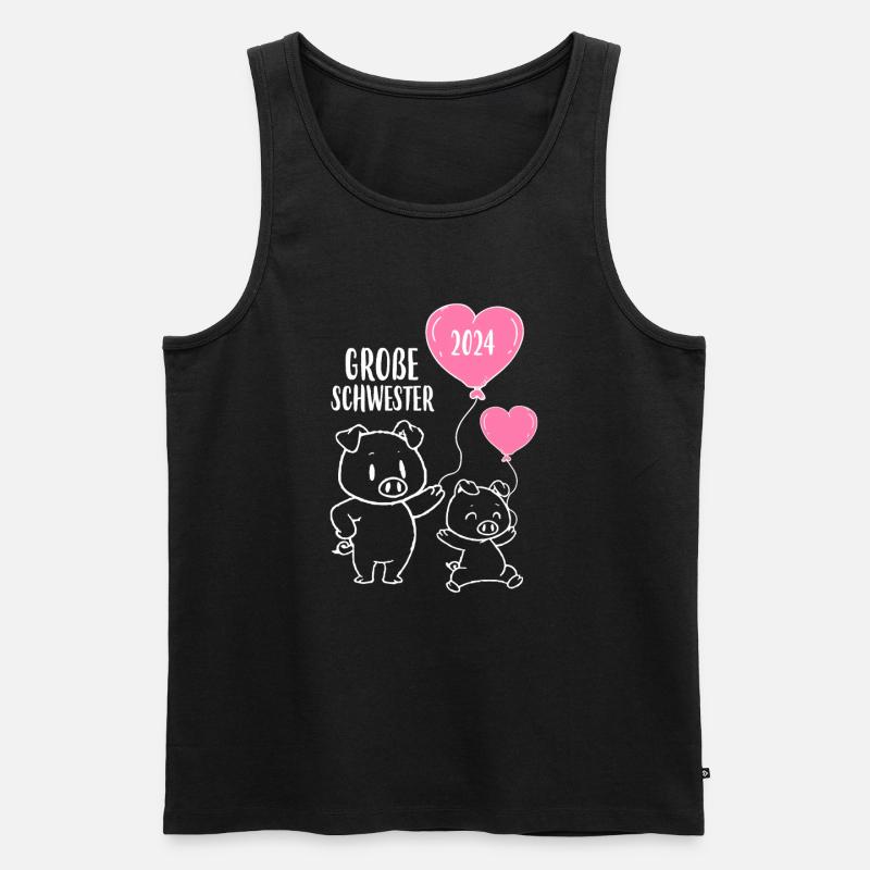 Große Schwester 2024 - Männer Premium Bio Tank Top - Schwarz
