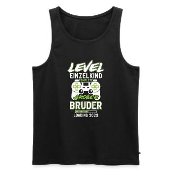 Großer Bruder 2023 Einzelkind Complete Gamer - Männer Premium Bio Tank Top - Schwarz - Vorne - Michal (187cm)