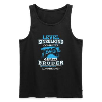 Großer Bruder 2023 Einzelkind Complete Gamer - Männer Premium Bio Tank Top - Schwarz - Vorne - Michal (187cm)