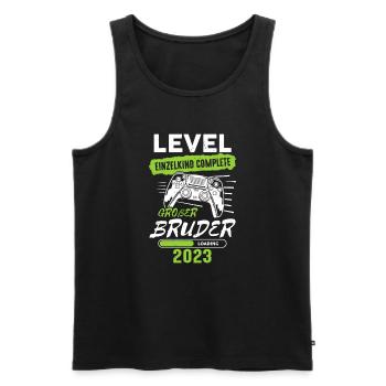 Großer Bruder 2023 Einzelkind Complete Gamer - Männer Premium Bio Tank Top - Schwarz - Vorne - Michal (187cm)