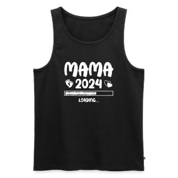 Mama Loading 2024 - Männer Premium Bio Tank Top - Schwarz - Vorne - Michal (187cm)