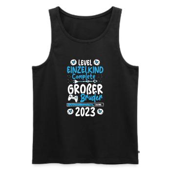 Großer Bruder 2023 Loading Complete Gamer - Männer Premium Bio Tank Top - Schwarz - Vorne - Michal (187cm)
