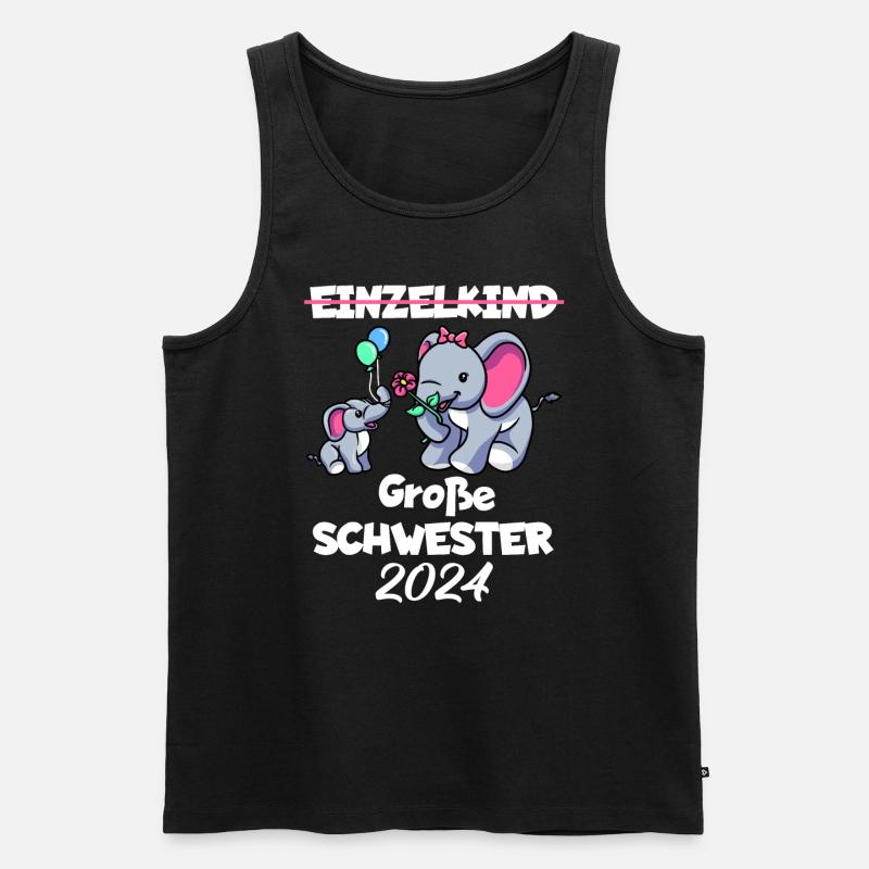 Große Schwester 2024 - Männer Premium Bio Tank Top - Schwarz