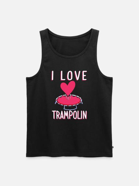 I Love Trampolin Trampolinturner - Männer Premium Bio Tank Top - Schwarz