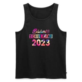 Schulkind 2023 Einschulung - Männer Premium Bio Tank Top - Schwarz - Vorne - Michal (187cm)