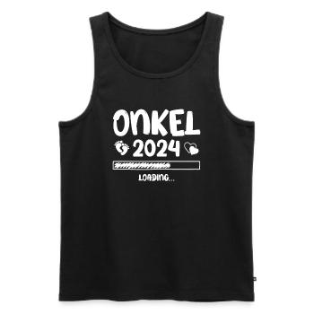 Onkel Loading 2024 Onkel - Männer Premium Bio Tank Top - Schwarz - Vorne - AI Model Male 178 light (178cm)