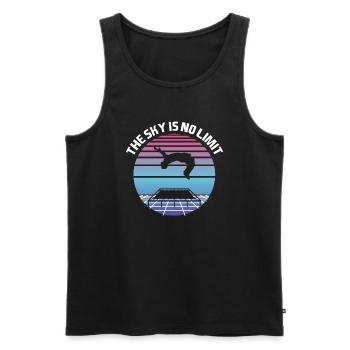 Le trampoline Sky is No Limit Backflip - Débardeur bio Premium Homme - noir - Devant - Michal (187cm)
