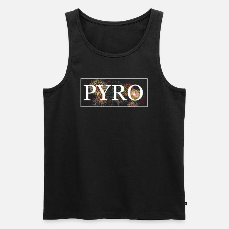 PYRO Firework - Männer Premium Bio Tank Top - Schwarz