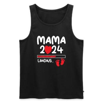 Mama Loading 2024 - Männer Premium Bio Tank Top - Schwarz - Vorne - Michal (187cm)