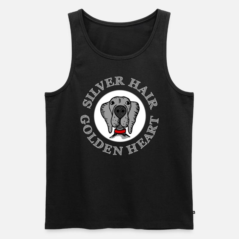 Weimaraner - Männer Premium Bio Tank Top - Schwarz