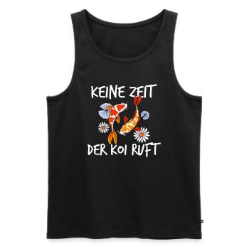 Keine Zeit Der Koi Ruft Karpfen - Männer Premium Bio Tank Top - Schwarz - Vorne - Michal (187cm)