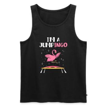 Jumpingo Flamingo Trampoline - Débardeur bio Premium Homme - noir - Devant - Michal (187cm)