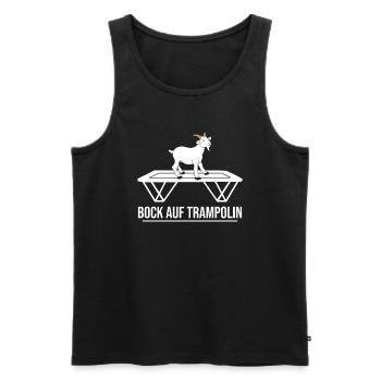 Bock auf Trampolin - Männer Premium Bio Tank Top - Schwarz - Vorne - AI Model Male 178 light (178cm)