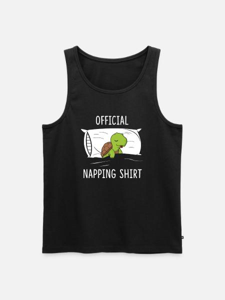 Official Napping Shirt Turtle - Men's Premium Organic Tank Top - black