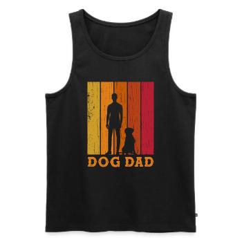 Rétro Meilleur Chien Dad - Débardeur bio Premium Homme - noir - Devant - Michal (187cm)