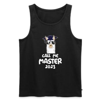 Call me Master 2023 - Men's Premium Organic Tank Top - black - Front - AI Model Male 178 light (178cm)